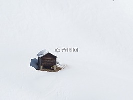 棚屋,雪,冬天
