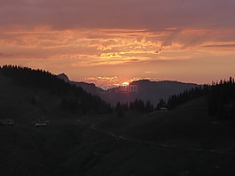 日落,蒂羅爾,高山