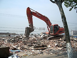 挖掘機(jī),拆除,重型設(shè)備