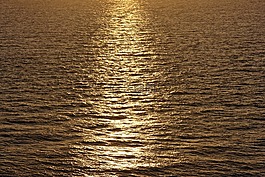 海洋,日落,平靜