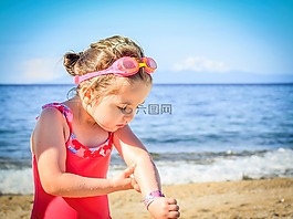 女孩,童年,兒童