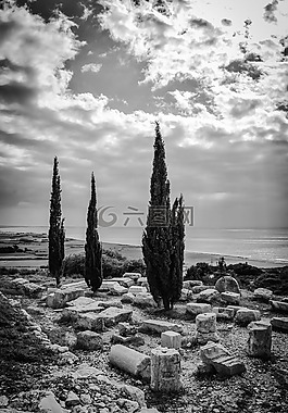 廢墟,塞浦路斯,kourion