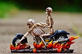騎自行車的人,骨架,令人毛骨悚然