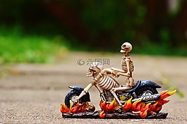 騎自行車的人,骨架,令人毛骨悚然