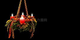 來(lái)臨,圣誕節(jié),來(lái)臨的花環(huán)