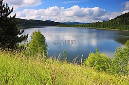 藍(lán)色,平靜,云