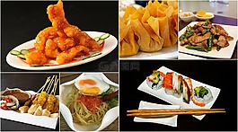 亞洲食品,食品拼貼,照片拼貼