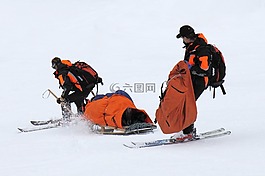 滑雪,巡邏,冬天