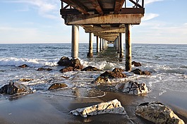 石頭,海,海灘