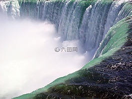 瀑布,水,薄霧