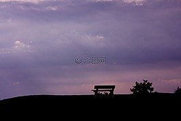 長凳,查看,天空