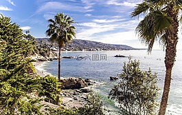 海灘,景觀,海景