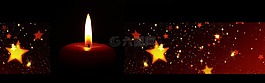 橫幅,標(biāo)頭,蠟燭