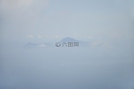霧,山,意大利
