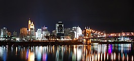 紐約,夜,城市