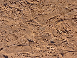 追蹤,痕跡,沙