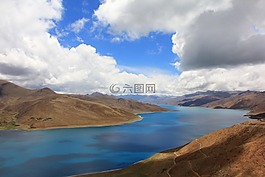 yamdroktso,西藏,徒步旅行