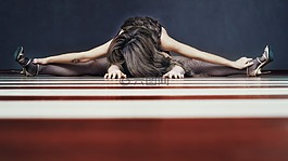 舞蹈,女孩,支撐