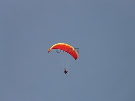 滑翔傘,天空,飛