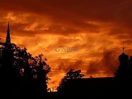 日落,太陽,余輝