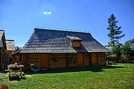 sanok,露天博物馆,农村的平房