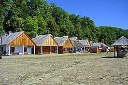 sanok,露天博物馆,农村的平房