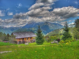 阿爾姆,hdr,草地