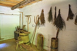 sanok,露天博物馆,农村的平房