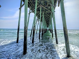 海洋,碼頭,波