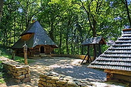sanok,露天博物馆,农村的平房
