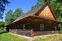 sanok,露天博物馆,农村的平房