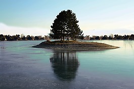 水,湖,樹