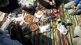 野餐,夏天,戶外
