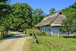 sanok,露天博物馆,农村的平房