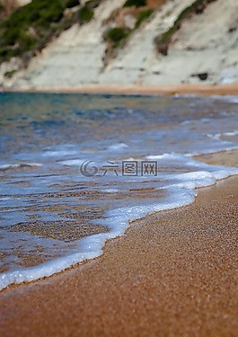 沙,海灘,水