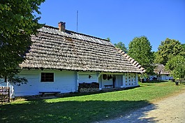 sanok,露天博物馆,农村的平房