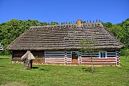 sanok,露天博物馆,农村的平房