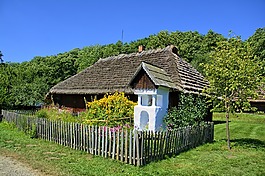 sanok,露天博物馆,农村的平房