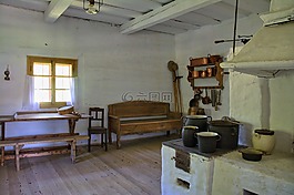 sanok,露天博物馆,农村的平房