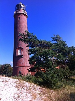 灯塔,prerow,塔