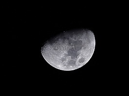 月球,長時(shí)間曝光,夜間照片