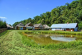 sanok,露天博物馆,农村的平房