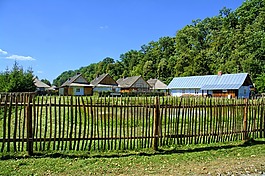 sanok,露天博物馆,农村的平房