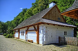 sanok,露天博物馆,农村的平房