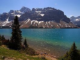 湖,山,休息