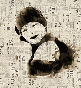 女孩,年輕,繪圖