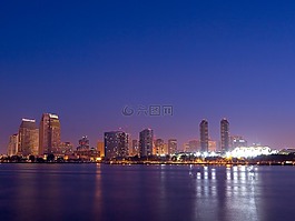 天際線,城市,摩天大樓