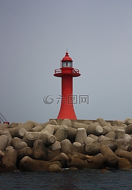 濟(jì)州島,燈塔,海灘