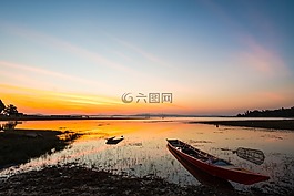 景觀,日落,美麗的天空