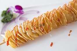 美食,旋風土豆,美食攝影